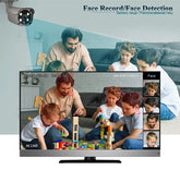 New 4K 8MP Security POE IP Camera with Red Blue Light